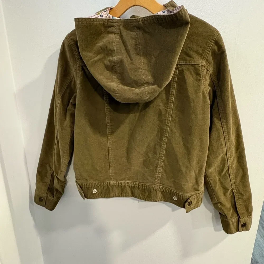 GAP Girls Olive Velvet Jacket